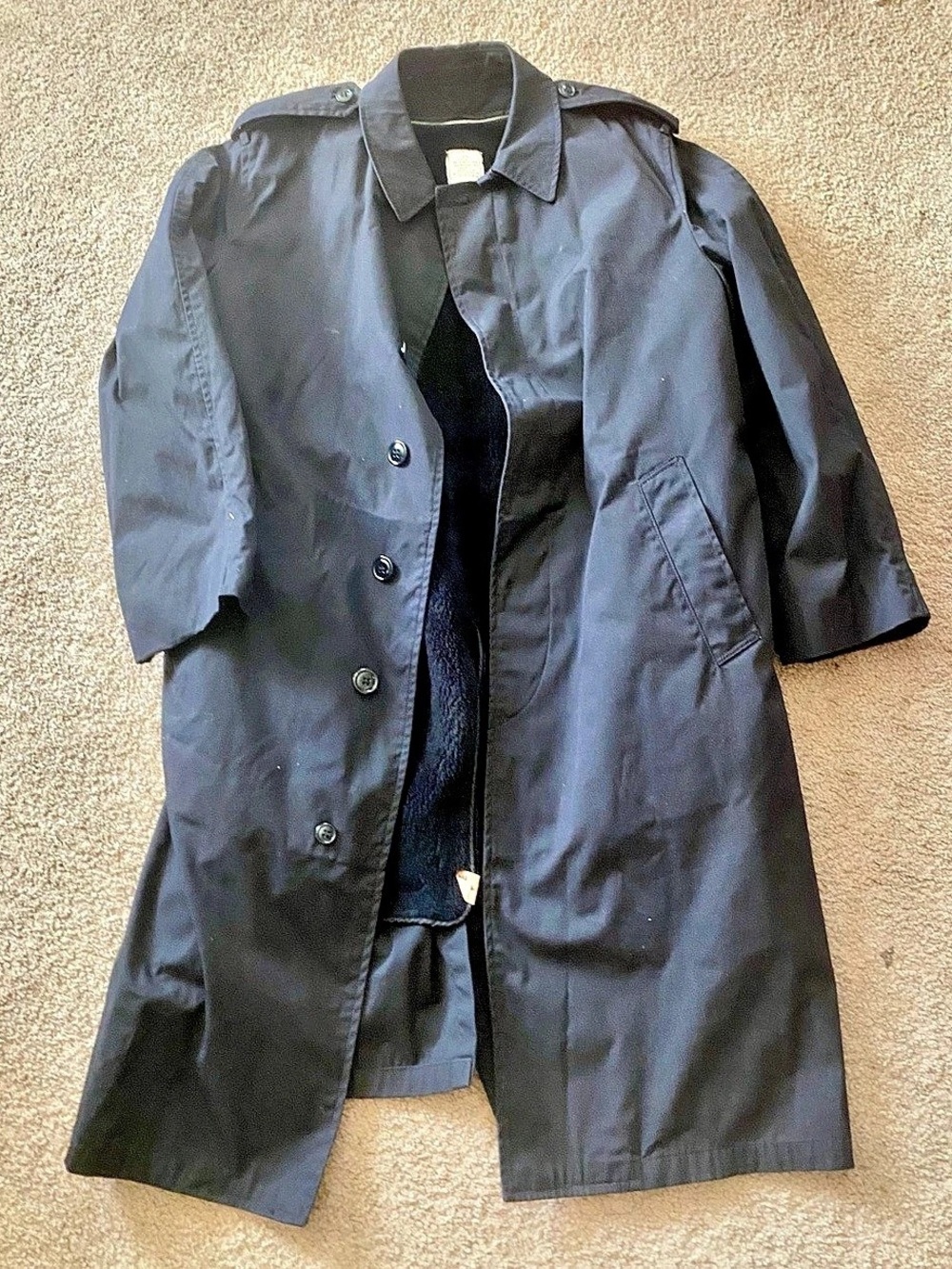 US Military All Weather Coat With Removable Liner Black 42R